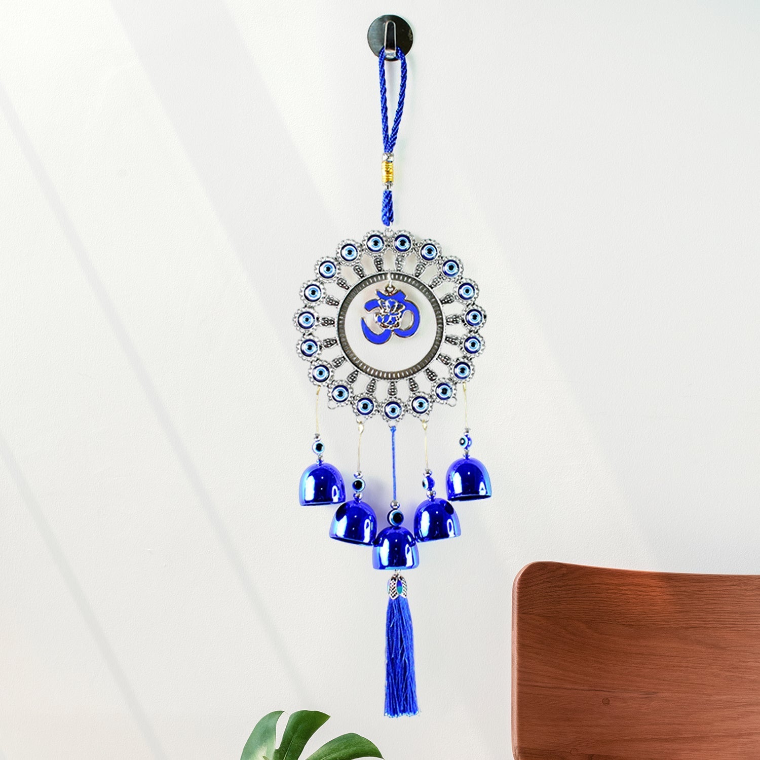 Evil Eye & OM Symbol Wall Hanging Wind Chime Evil Eye & OM Symbol Wall Hanging Wind Chime